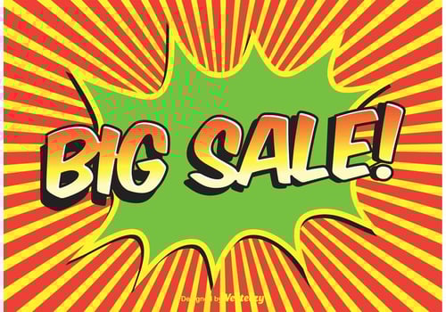 Comic Style Sale Background vector