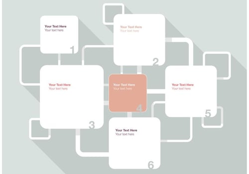 60s Mod Text Box Templates vector