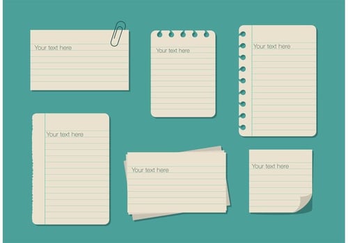 Ruled Paper Text Box Templates vector