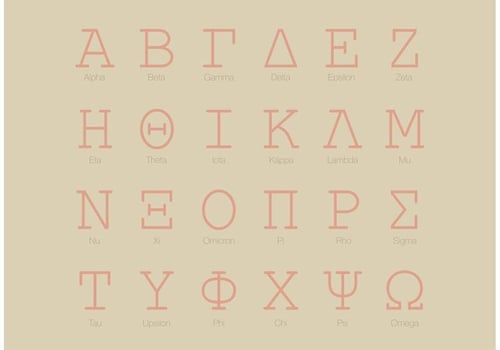 Slab Serif Greek Alphabet Set vector