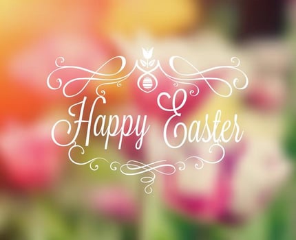 Happy Easter Typography vector