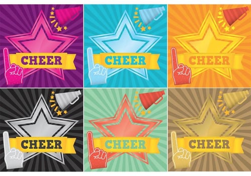 Cheerleading Backgrounds Vectors 