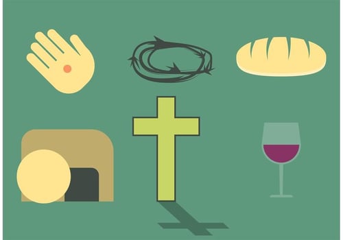 Religious Easter Set vector