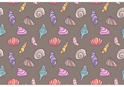 Pearl Shell Vector Seamless Pattern