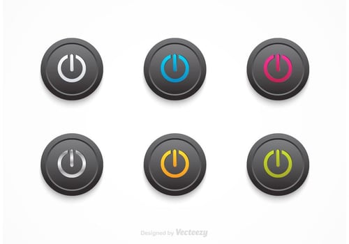 Free Vector Black On Off Buttons
