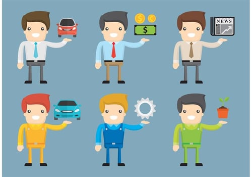 Cartoon Worker Vectors