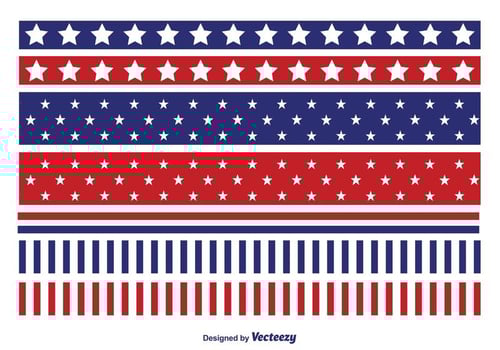 Patriotic Vector Border Set