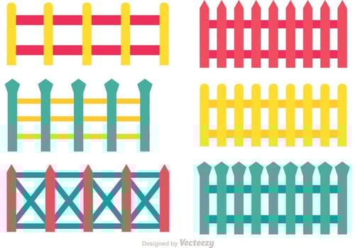 Colorful Fence Vectors