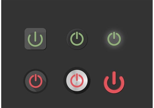 On Off Power Symbol Buttons Set vector
