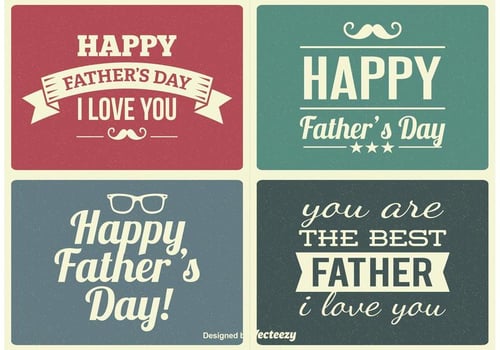 Vintage Father's Day Labels vector