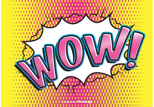 Comic Style WOW Background vector