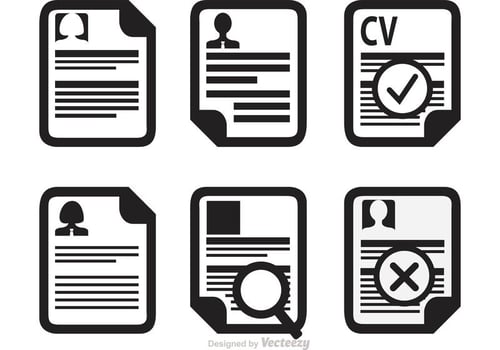 Curriculum Vitae Icons Vector