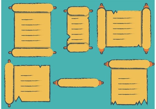 Free Scrolled Paper Vector Art