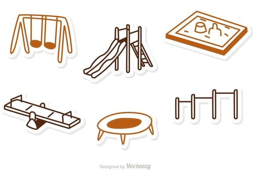 Outline Playground Icon Vector Pack