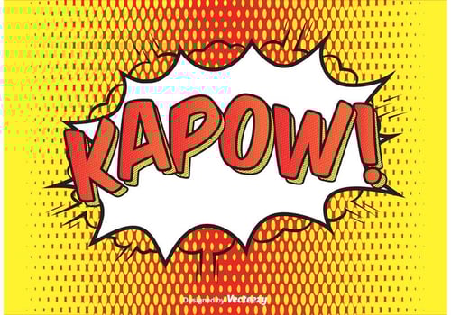 Comic Style Kapow Background Illustration vector