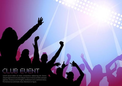 Night Music Club Life Vector Poster