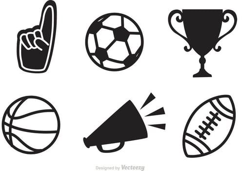 Black Sports Vector Icons