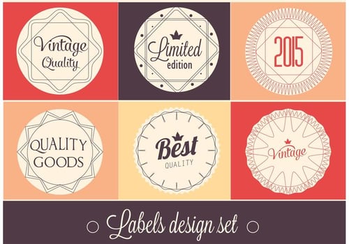 Free Vector Label Design Set