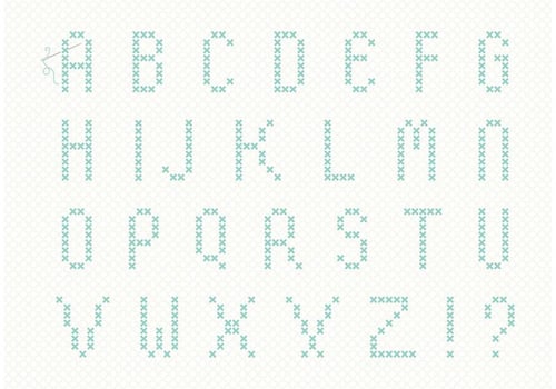 Free Cross Stitch Alphabet Vector