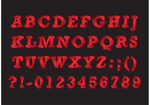 Bolted Screw Font Vector Type