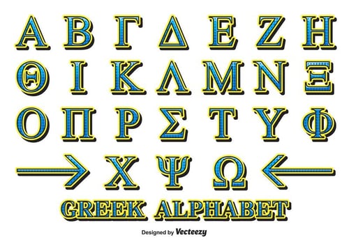 Decorative Greek Alphabet Vector 