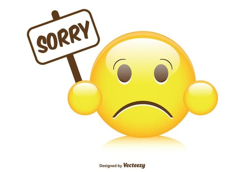Cute Sorry Smiley Illustration vector
