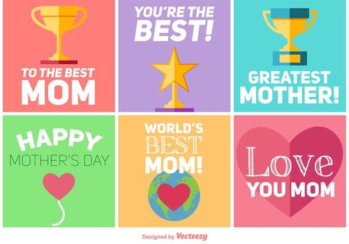Happy Mother's Day Cards Design vector