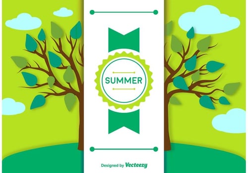 Summer Background and Label Template vector