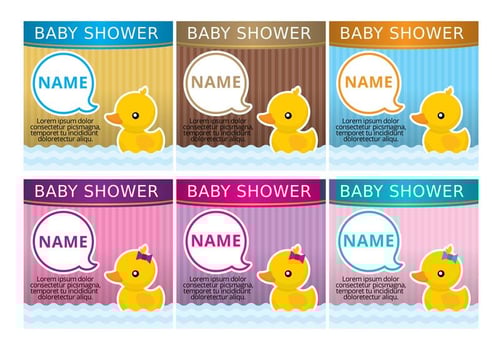 Baby Shower Rubber Duck Invitations  vector