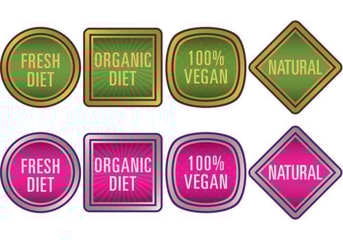 Natural Food Vector Badges
