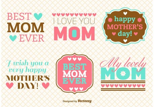 Mother's Day Message Vectors