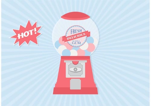 Free Bubblegum Machine Vector