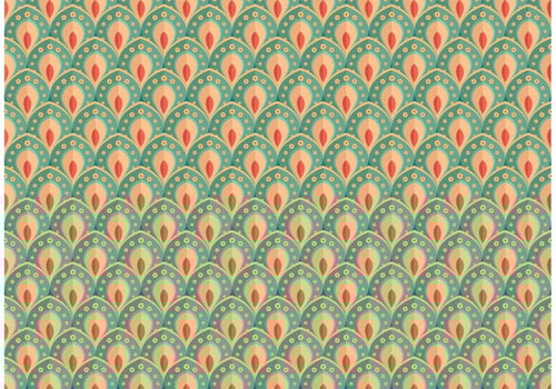 Pretty Peacock Pattern Vector
