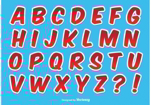 Comic Style Alphabet vector
