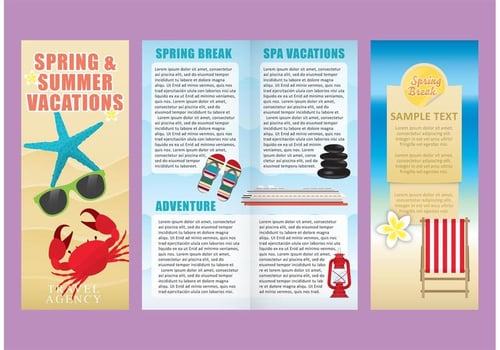 Vacations Brochure Template Vectors