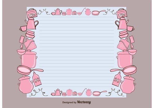 Kitchen Utensils Vector Frame 