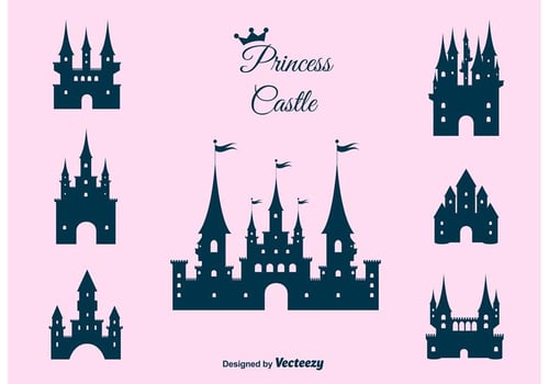 Princess Castle Vector Set