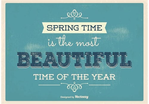 Typographic Spring Poster vector