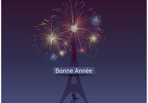 Free Vector Bonne Année Fireworks
