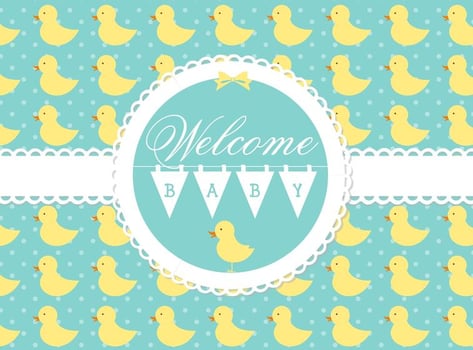 Vector Welcome Baby Card