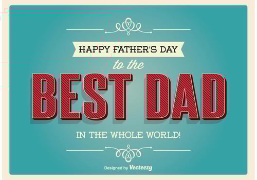 Typographic Father's Day Illustration vector