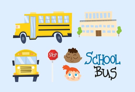 Cartoon School Bus vector