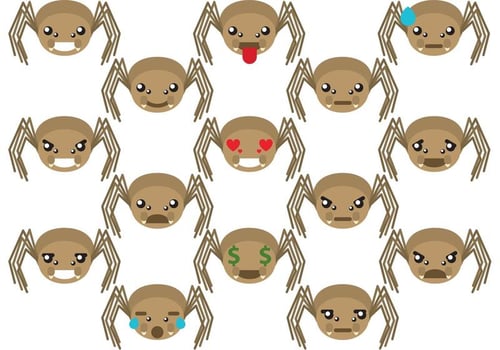 Spider Vector Emoticons