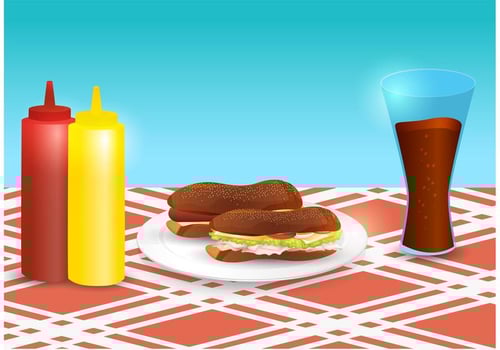 Club Sandwich Vector Scene 