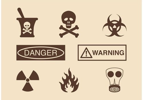 Danger And Warning Vector Icons