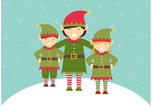 Santa Elves Vector