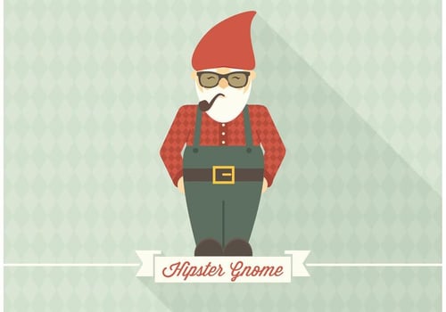 Free Hipster Gnome Vector