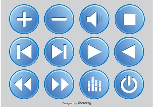 Media Player Button Set vector
