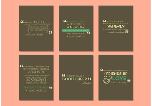 Get Well Soon Cards Free Vector