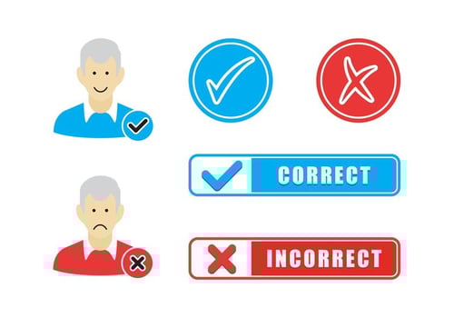 Correct Incorrect Flat Icons Vector Free